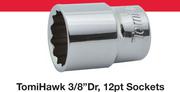 TomiHawk 3/8" Dr, 12Pt Sockets FED.AKT335256-6mm  