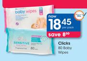 Clicks 80 Baby Wipes-Per Pack