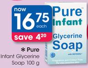 Pure Infant Glycerine Soap-100g Each