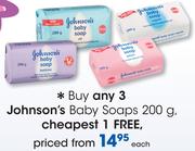 Johnson's Baby Soaps-200g Each