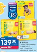 Clicks Disposable Nappies Jumbo Pack-Per Pack
