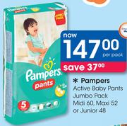 Pampers Active Baby Pants Jumbo Pack-Per Pack