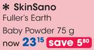SkinSano Fuller's Earth Baby Powder-75g Each