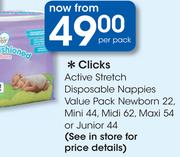 Clicks Active Stretch Disposable Nappies-Per Pack