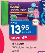 Clicks 40 Toddler Hygiene Wipes-Per Pack