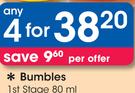 Bumbles 1st Stage-4 x 80ml