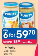Purity 3rd Foods-6 x 200ml