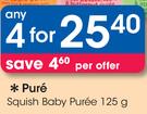 Pure Squish Baby Puree-4x125g