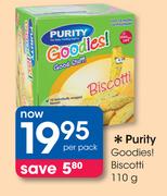 Purity Goodies! Biscotti-110g Per Pack