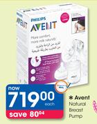 Avent Natural Breast Pump-Each