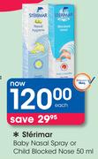 Sterimar Baby Nasal Spray Or Child Blocked Nose-50ml Each