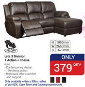 Calgan Recliners Lyla 3 Divison 1 Action + Chaise 