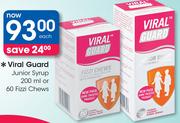 Viral Guard Junior Syrup 200ml Or 60 Fizzi Chews-Each