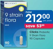 Clicks Probiotic 9 Strain Flora 90 Capsules-Per Pack