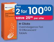 Clicks Overindulgence Fizzi 10 Effervescent Tablets-For 2