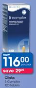 Clicks B Complex-120 Tablets Per Pack