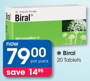 Biral 20 Tablets-Per Pack