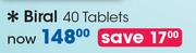 Biral 40 Tablets