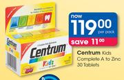 Centrum Kids Complete A To Zinc-30 Tablets Per Pack