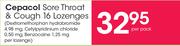 Cepacol Sore Throat & Cough 16 Lozenges-Per pack