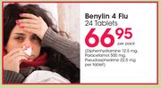 Benylin 4 Flu-24 Tablets Per Pack
