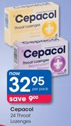 Cepacol 24 Throat Lozenges-Per Pack