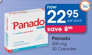 Panado 500mg-20 Capsules Per Pack