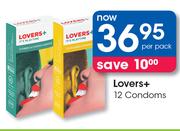 Lovers+ 12 Condoms-Per Pack