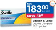 Bausch & Lomb Ocuvite Complete 60 Capsules-Per Pack