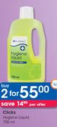 Clicks Hygiene Liquid-2x750ml