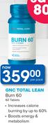 GNC Total Lean Burn 60-60 Tablets Per Pack