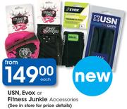 USN, Evox Or Fitness Junkie Accessories-Each