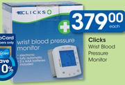 Clicks Wrist Blood Pressure Monitor-Each
