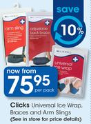 Clicks Universal Ice Wrap, Braces And Arm Slings-Per Pack