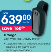 Wego Clip Wireless Activity Tracker-Each