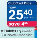 Huletts Equisweet 100 Tablets Dispenser-Per Pack