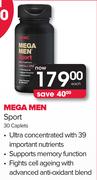 GNC Mega Men Sport 30 caplets