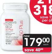 GNC Women's Ultra Mega 50 Plus 30 Caplets-For 2