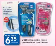 Clicks Disposable Razors-Per Pack