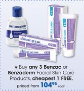 Benzac Or Benzaderm Facial Skin Care Products-Each