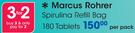 Marcus Rohrer Spirulina Refill Bag-180 Tablets Per Pack