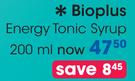 Bioplus Energy Tonic Syrup-200ml Each