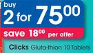 Clicks Gluta-Thion-2x10 Tablets