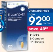 Clicks B Complex 120 Tablets-Per Pack