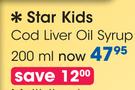 Star Kids Cod Liver Oil Syrup-200ml Per Pack