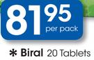Biral 20 Tablets-Per Pack
