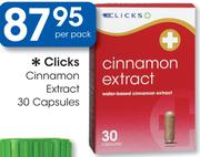 Clicks Cinnamon Extract 30 Capsules-Per Pack