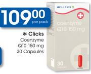 Clicks Coenzyme Q10 150mg 30 Capsules-Per Pack