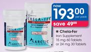 Chela Fer Iron Supplement 15mg 60 Tablets Or 24mg 30 Tablets-Per Pack