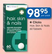 Clicks Hair,Skin & Nails 60 Tablets-Per Pack